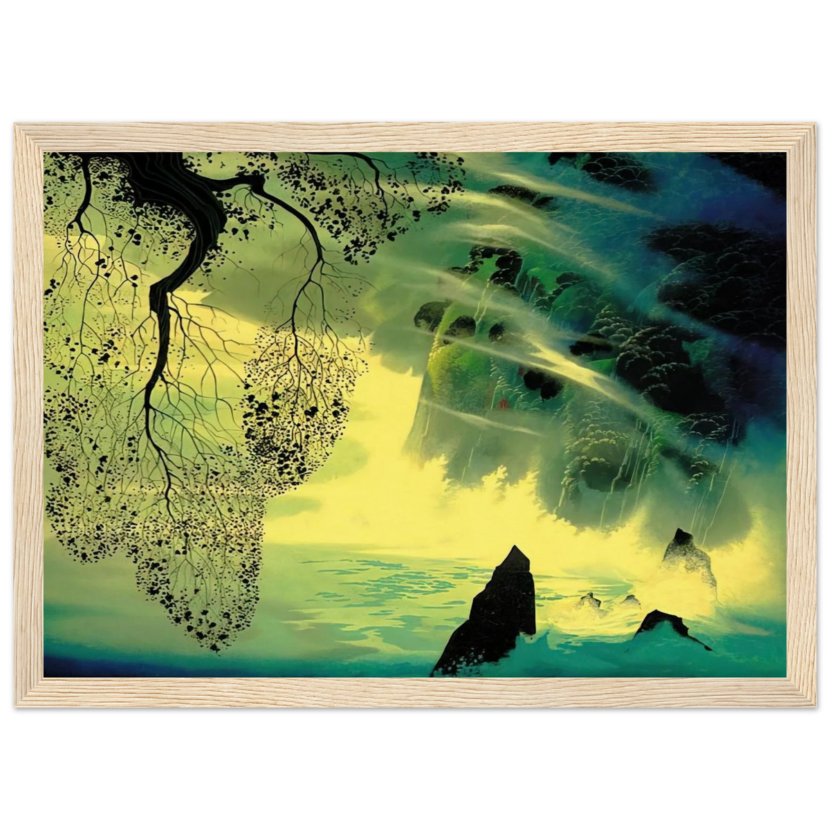 A Swirl of Fog Framed Poster | Eyvind Earle Framed Prints Wall Art | Eyvind Earle Prints