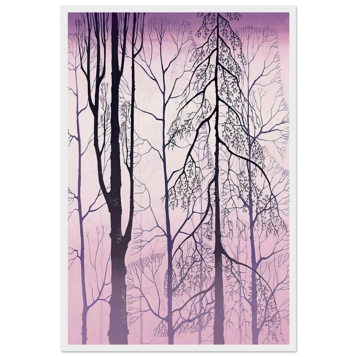 Winter woods Framed Poster | Eyvind Earle Framed Prints Wall Art | Eyvind Earle Prints