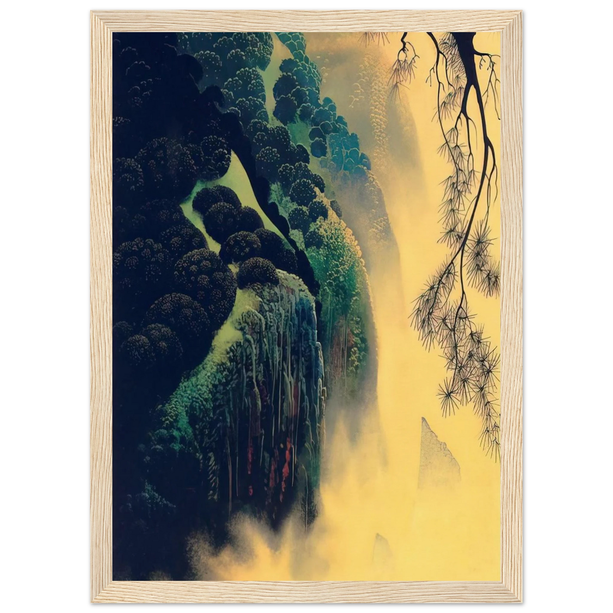 Jeweled Coast Framed Poster | Eyvind Earle Framed Prints Wall Art | Eyvind Earle Prints