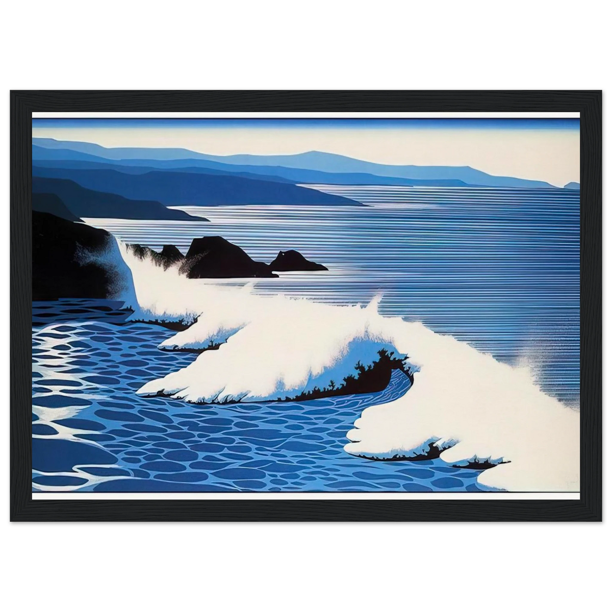 The Wave Framed Poster | Eyvind Earle Framed Prints Wall Art | Eyvind Earle Prints