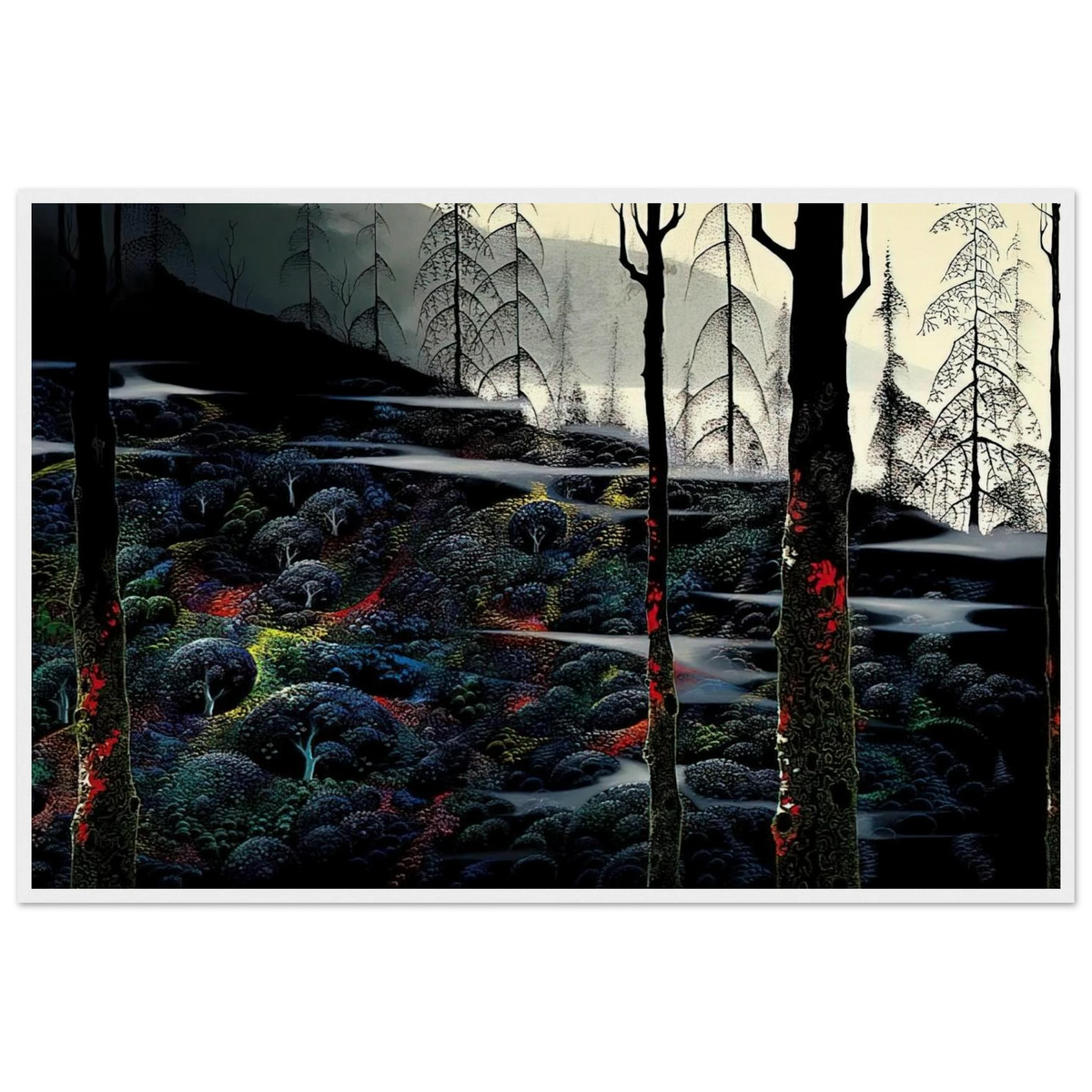 Dawn's First Light Framed Poster | Eyvind Earle Framed Prints Wall Art | Eyvind Earle Prints