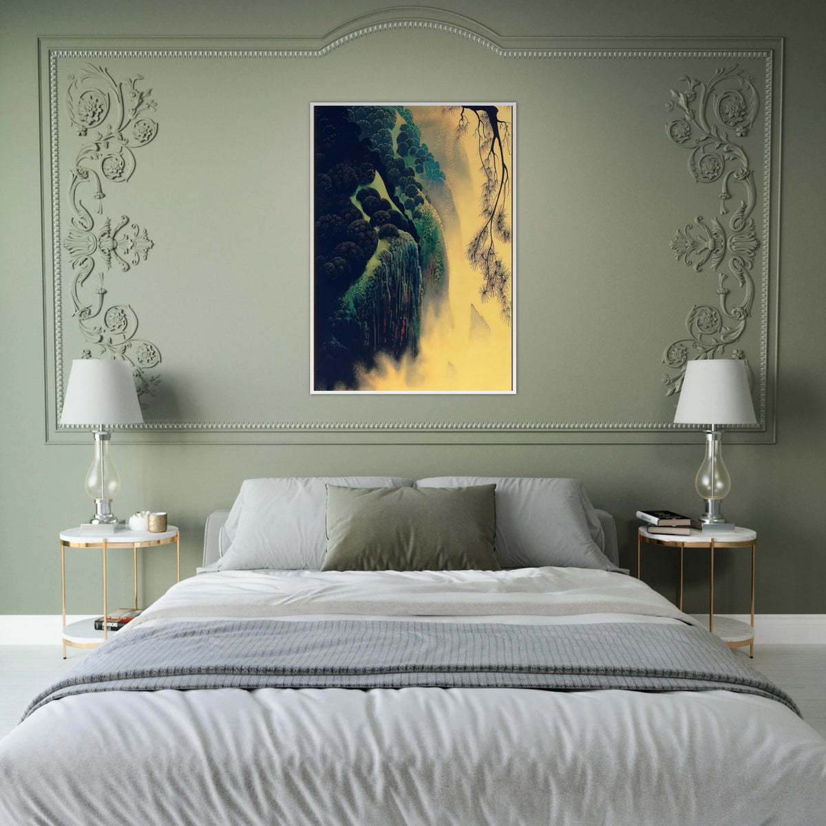 Jeweled Coast Framed Poster | Eyvind Earle Framed Prints Wall Art | Eyvind Earle Prints