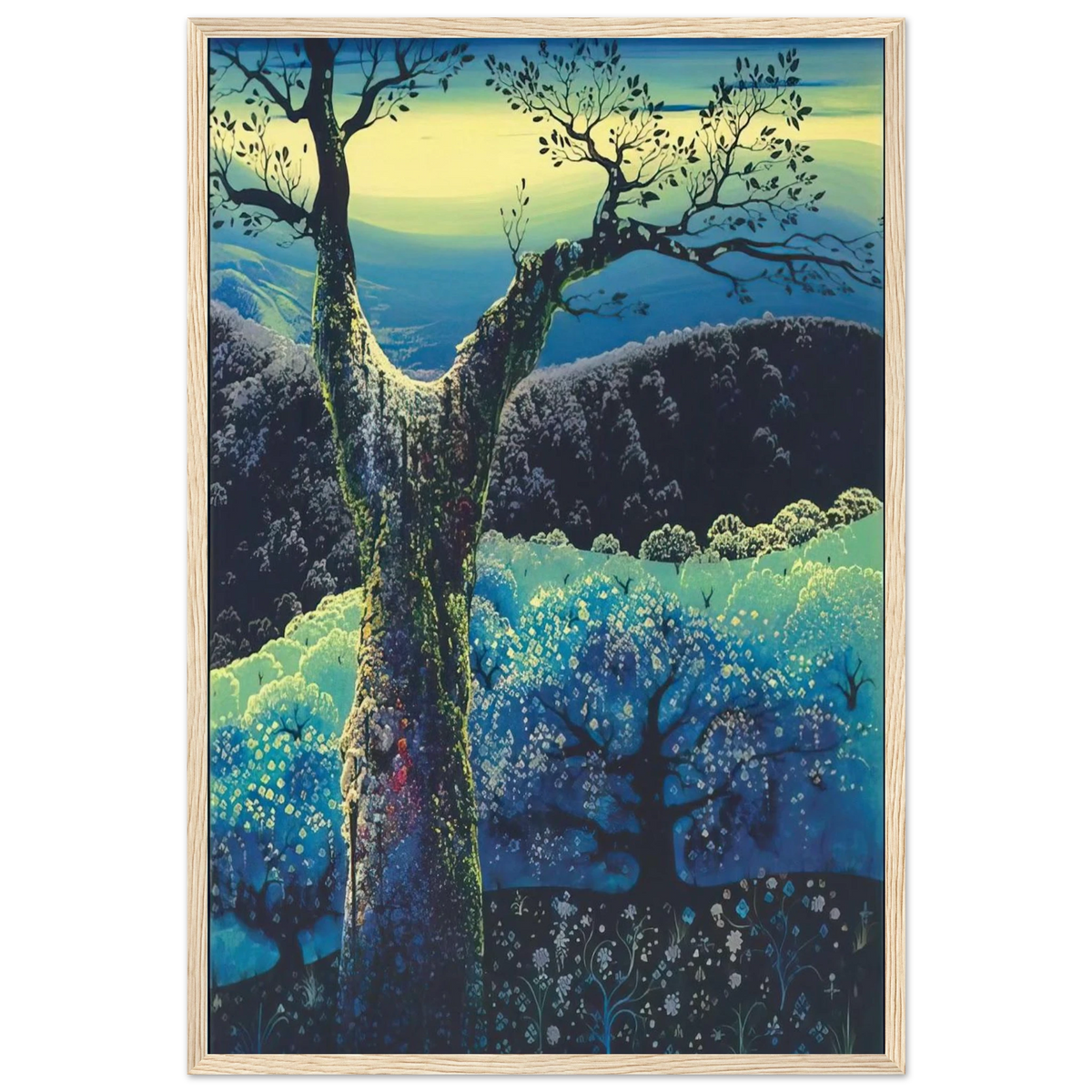 Orchard in Bloom Framed Poster | Eyvind Earle Framed Prints Wall Art | Eyvind Earle Prints