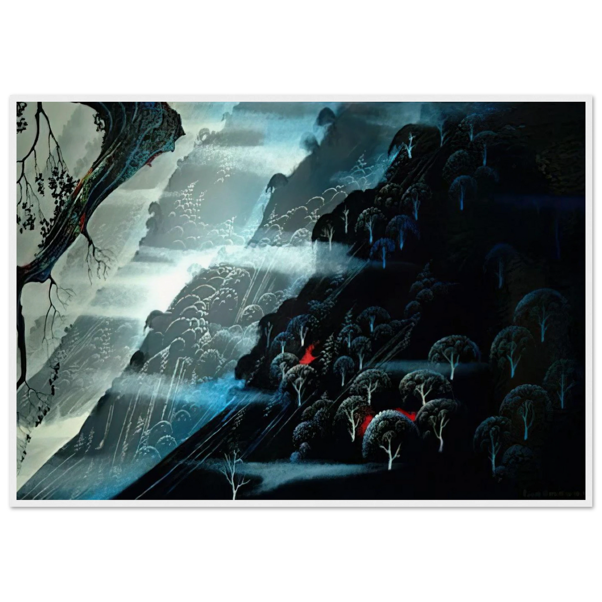 Coastline Fogl Framed Poster | Eyvind Earle Framed Prints Wall Art | Eyvind Earle Prints
