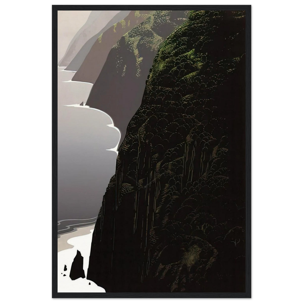 Big Sur Coastline Framed Poster | Eyvind Earle Framed Prints Wall Art | Eyvind Earle Prints