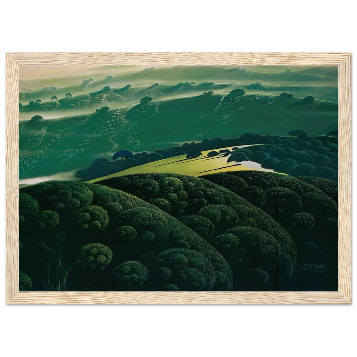 Morning Fog Framed Poster | Eyvind Earle Framed Prints Wall Art | Eyvind Earle Prints