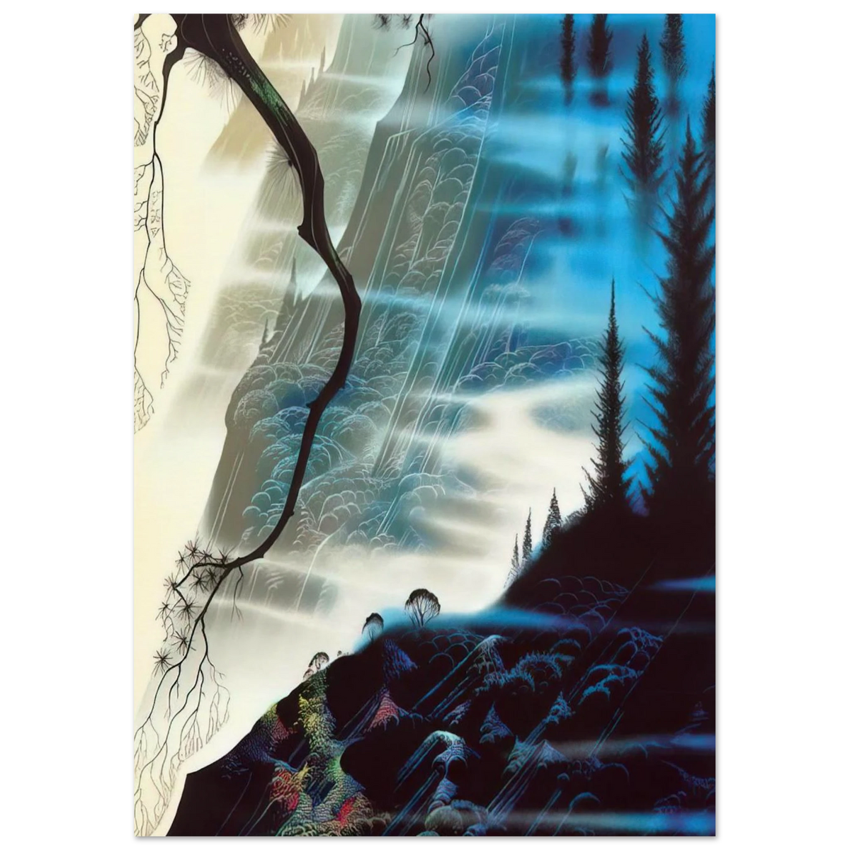 Sea Cliffs and Redwoods Poster | Eyvind Earle Poster | Eyvind Earle Prints