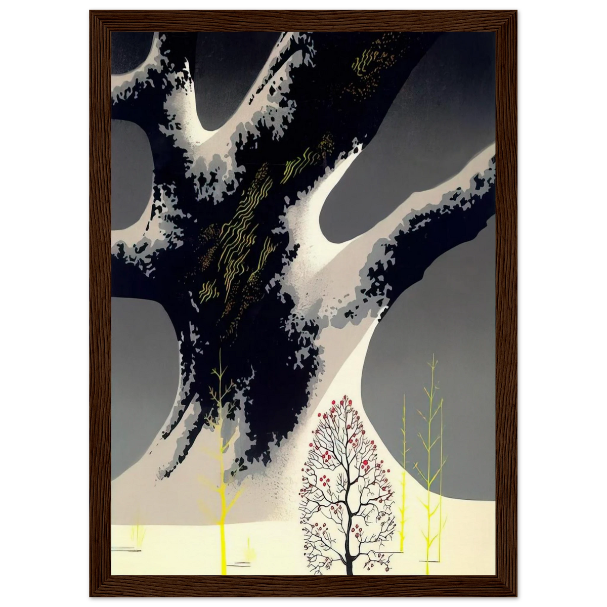 Winter Oak Framed Poster | Eyvind Earle Framed Prints Wall Art | Eyvind Earle Prints