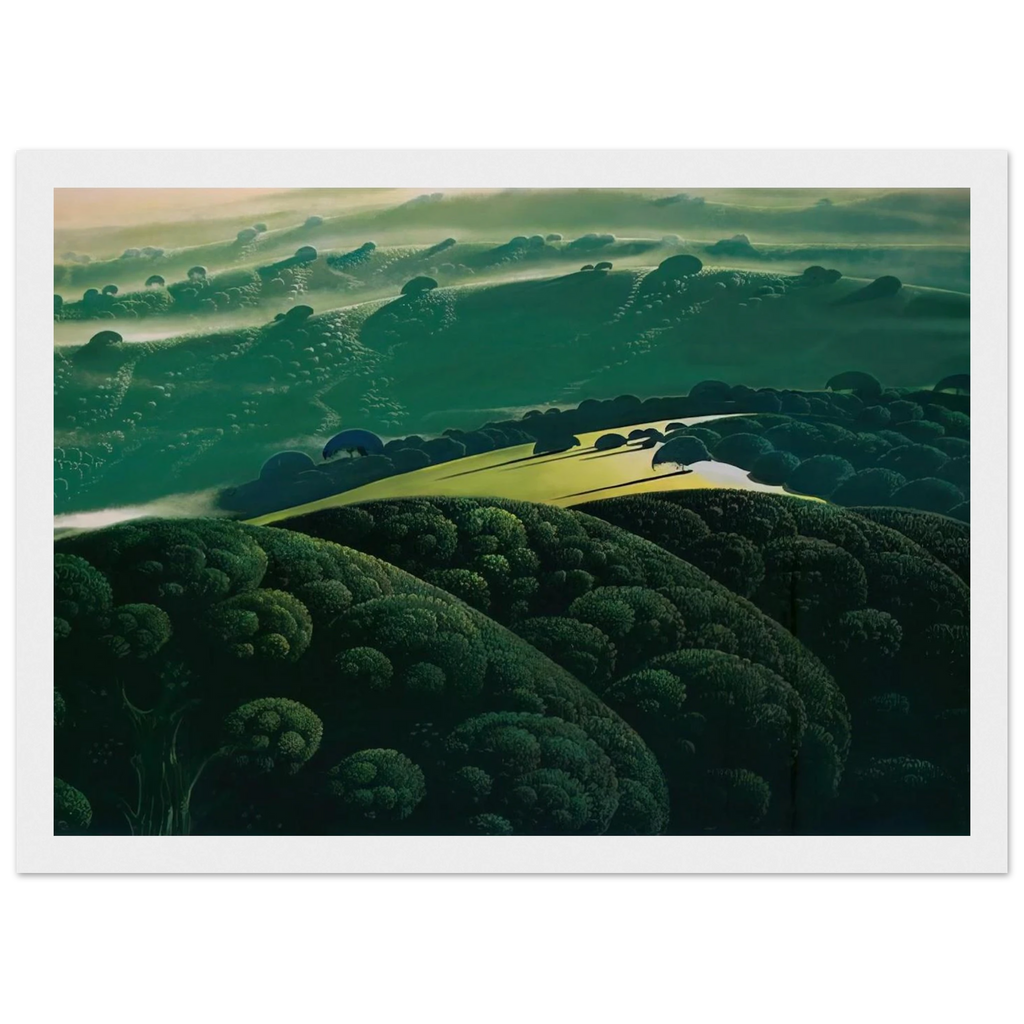 Morning Fog Framed Poster | Eyvind Earle Framed Prints Wall Art | Eyvind Earle Prints