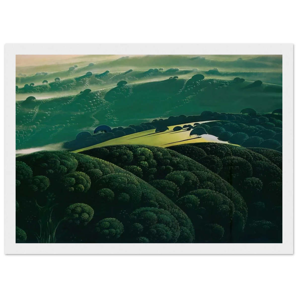 Morning Fog Framed Poster | Eyvind Earle Framed Prints Wall Art | Eyvind Earle Prints