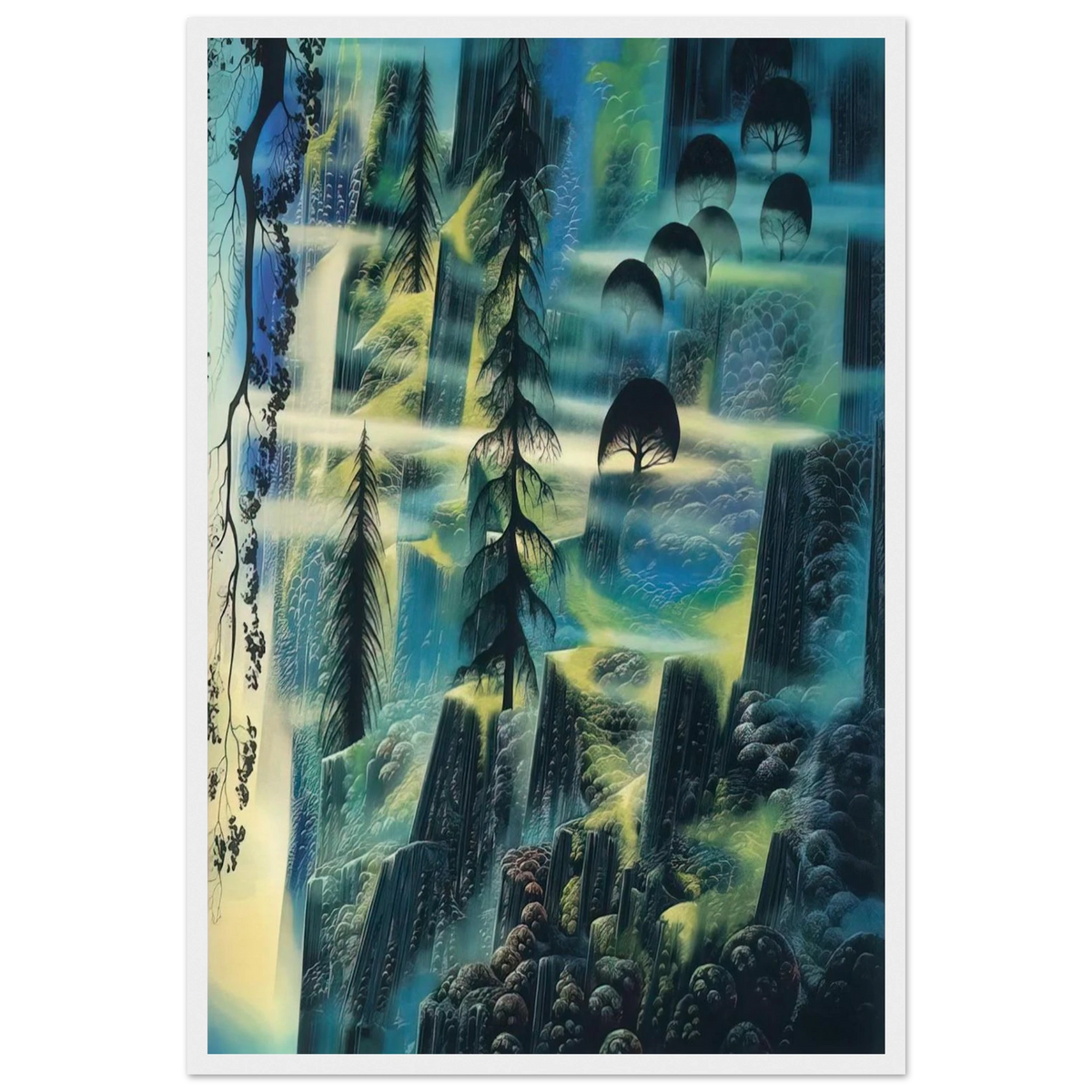 Where Eagles Fly Framed Poster | Eyvind Earle Framed Prints Wall Art | Eyvind Earle Prints
