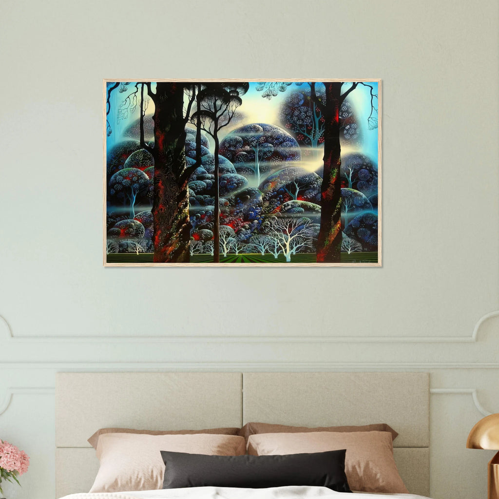 Mist in the Dark Woods Framed Poster | Eyvind Earle Framed Prints Wall Art | Eyvind Earle Prints