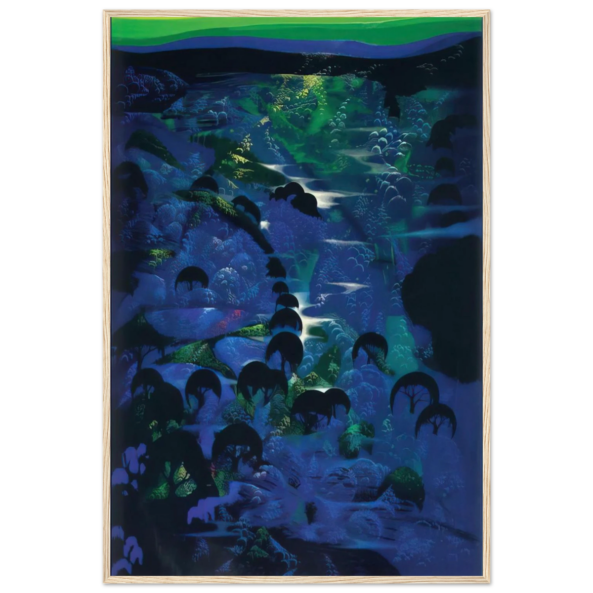Beneath an Emerald Sky Framed Poster | Eyvind Earle Framed Prints Wall Art | Eyvind Earle Prints