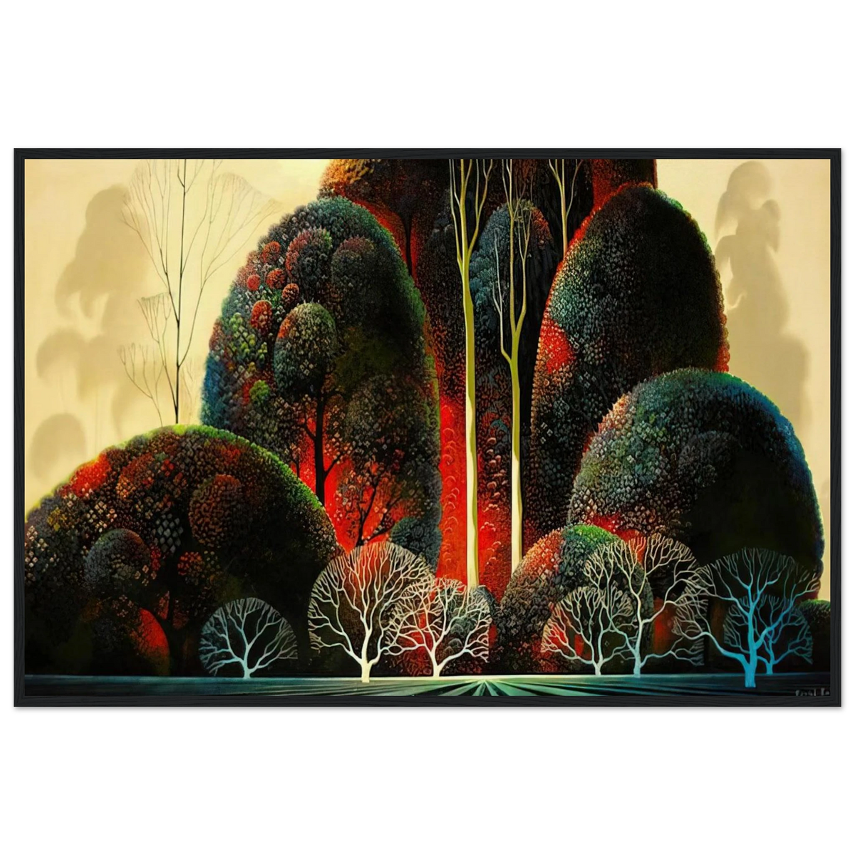 California Orchid Framed Poster | Eyvind Earle Framed Prints Wall Art | Eyvind Earle Prints
