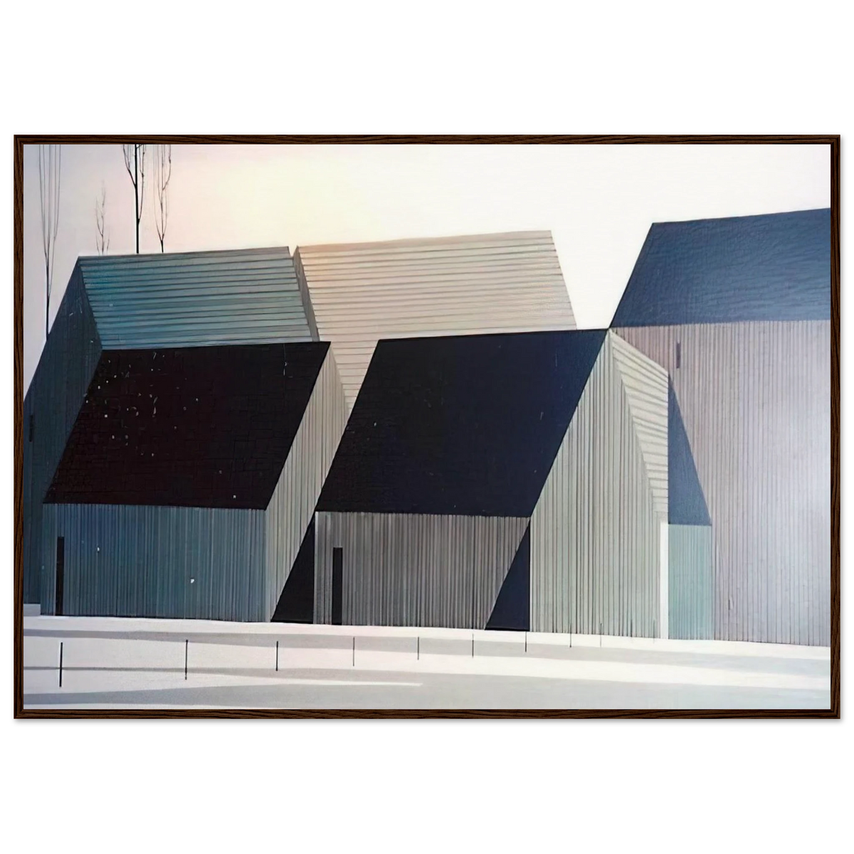 Barns Framed Poster | Eyvind Earle Framed Prints Wall Art | Eyvind Earle Prints