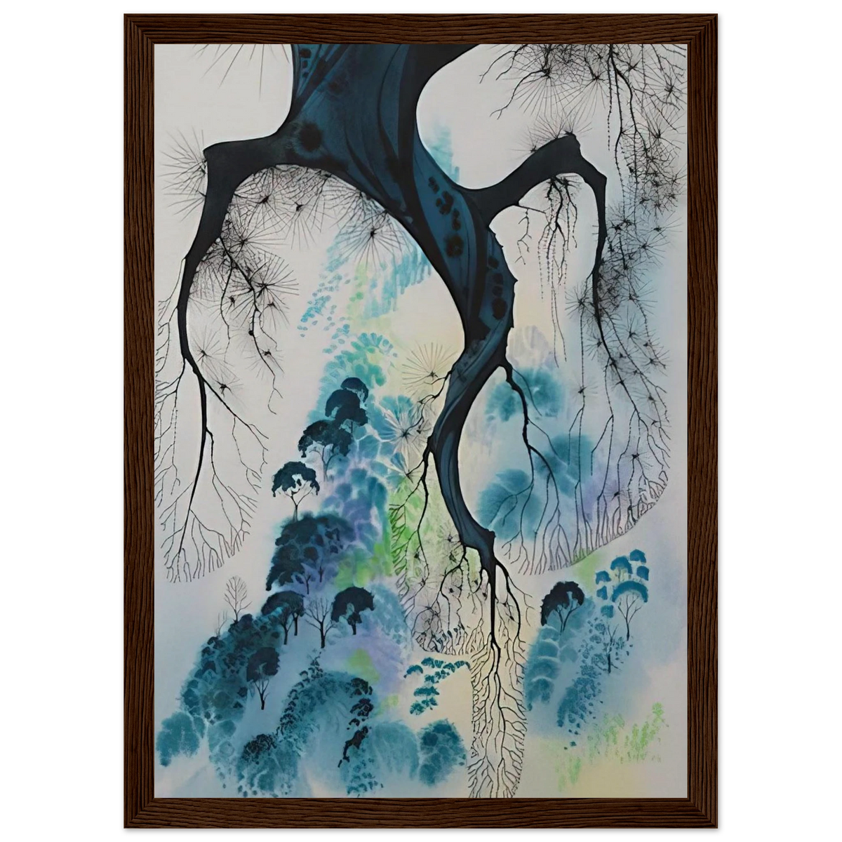 Coastline Framed Poster | Eyvind Earle Framed Prints Wall Art | Eyvind Earle Prints