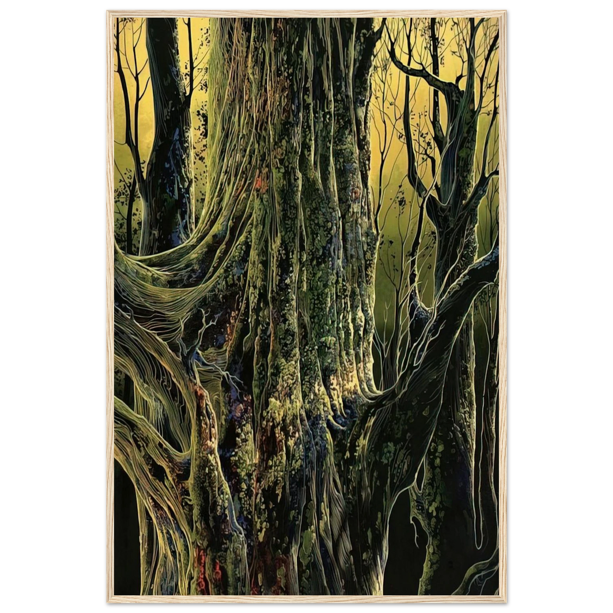 Ancient Tree Framed Poster | Eyvind Earle Framed Prints Wall Art | Eyvind Earle Prints