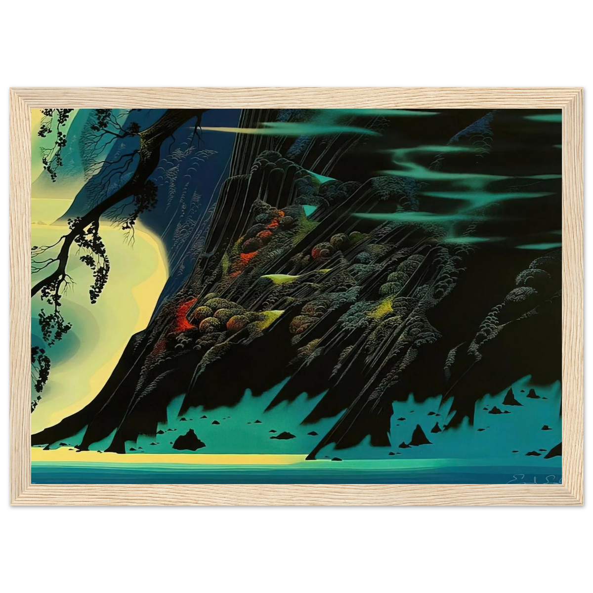 Coastal Magic Framed Poster | Eyvind Earle Framed Prints Wall Art | Eyvind Earle Prints