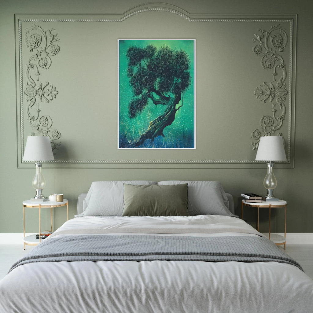 Solitary Bonsai Framed Poster | Eyvind Earle Framed Prints Wall Art | Eyvind Earle Prints