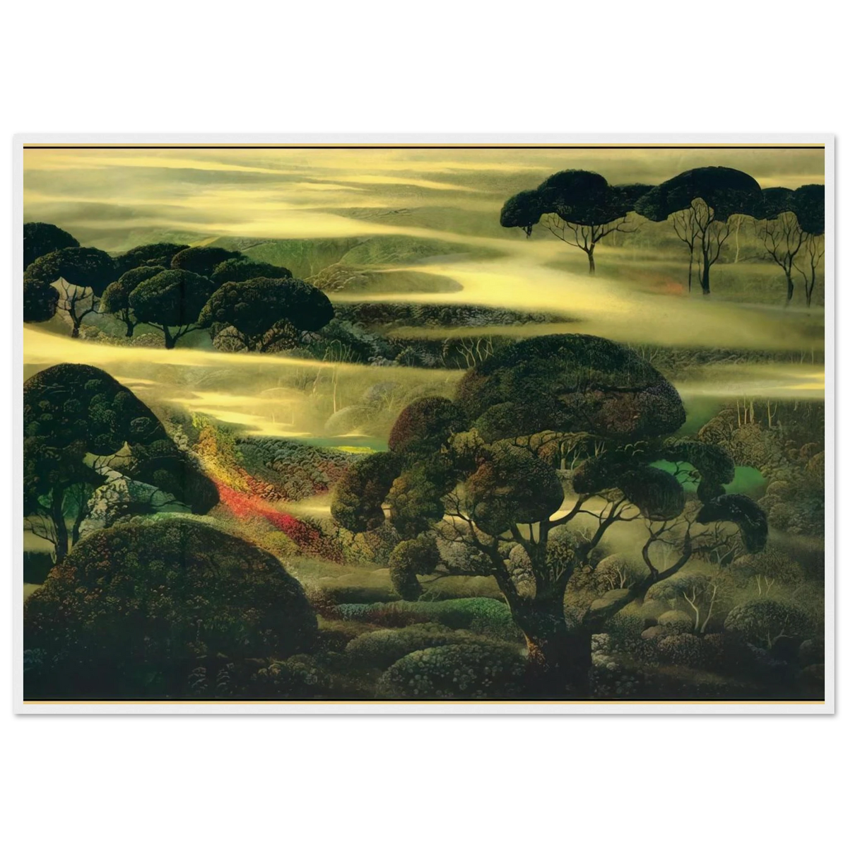 Forest in Fog Framed Poster | Eyvind Earle Framed Prints Wall Art | Eyvind Earle Prints