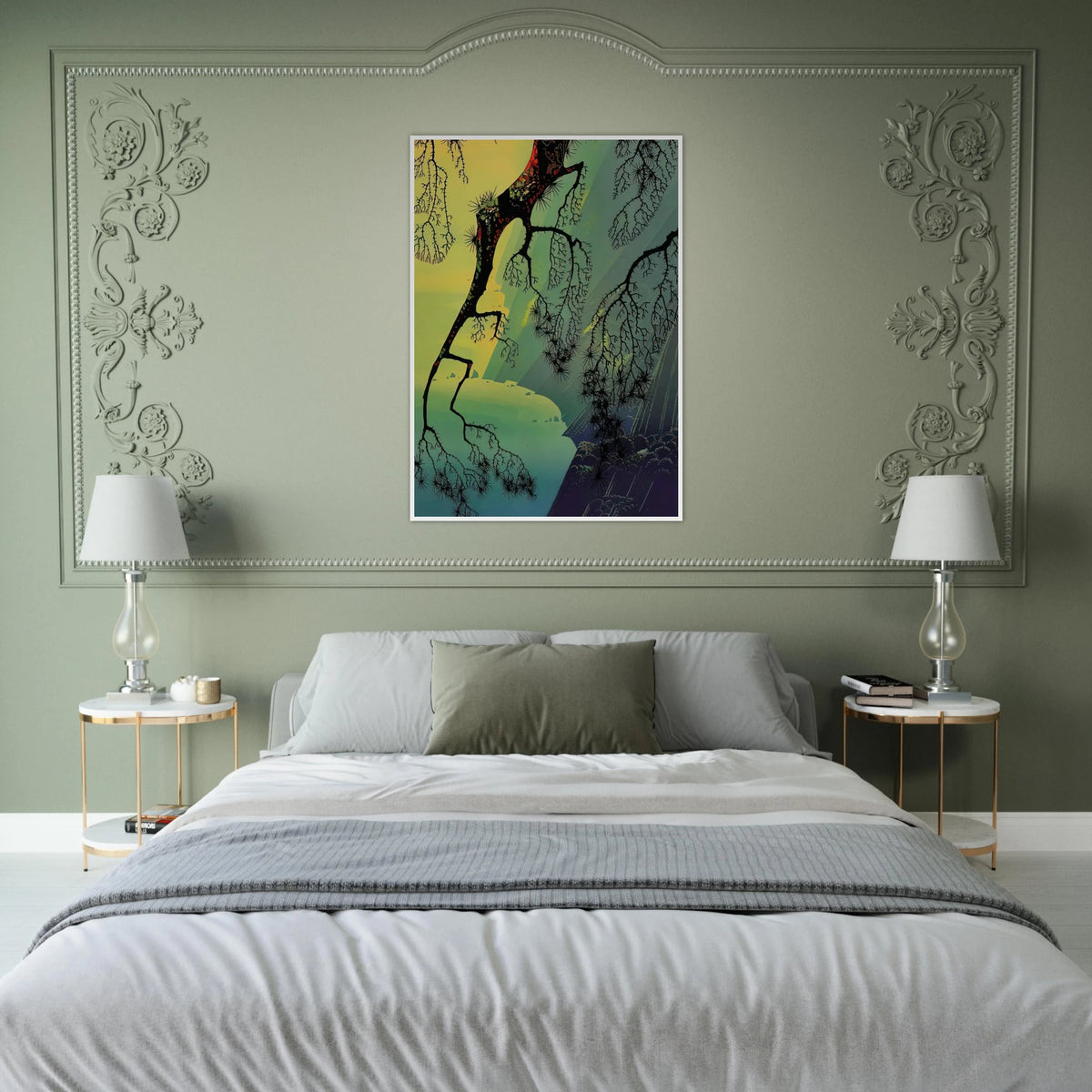 Fog Mist Framed Poster | Eyvind Earle Framed Prints Wall Art | Eyvind Earle Prints