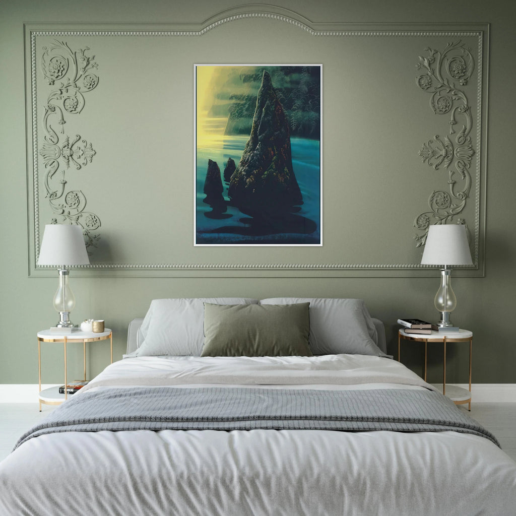 The Rock Framed Poster | Eyvind Earle Framed Prints Wall Art | Eyvind Earle Prints