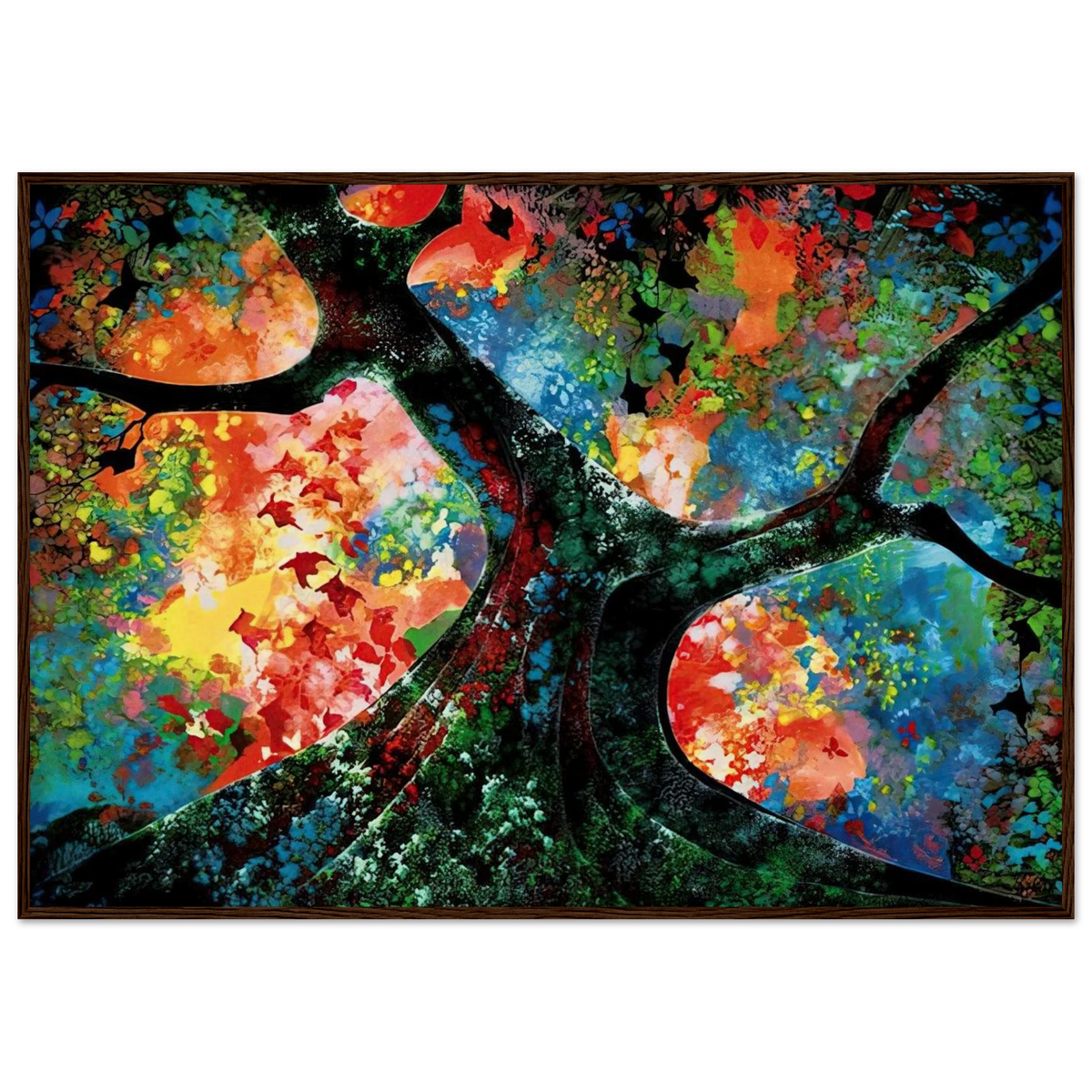 Waves of Golden Fire Framed Poster | Eyvind Earle Framed Prints Wall Art | Eyvind Earle Prints