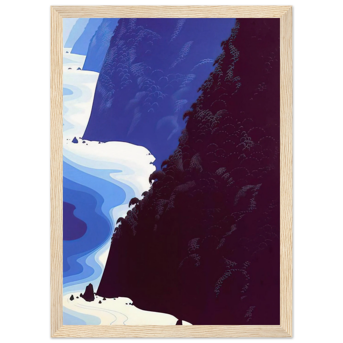 Blue Big Sur Framed Poster | Eyvind Earle Framed Prints Wall Art | Eyvind Earle Prints