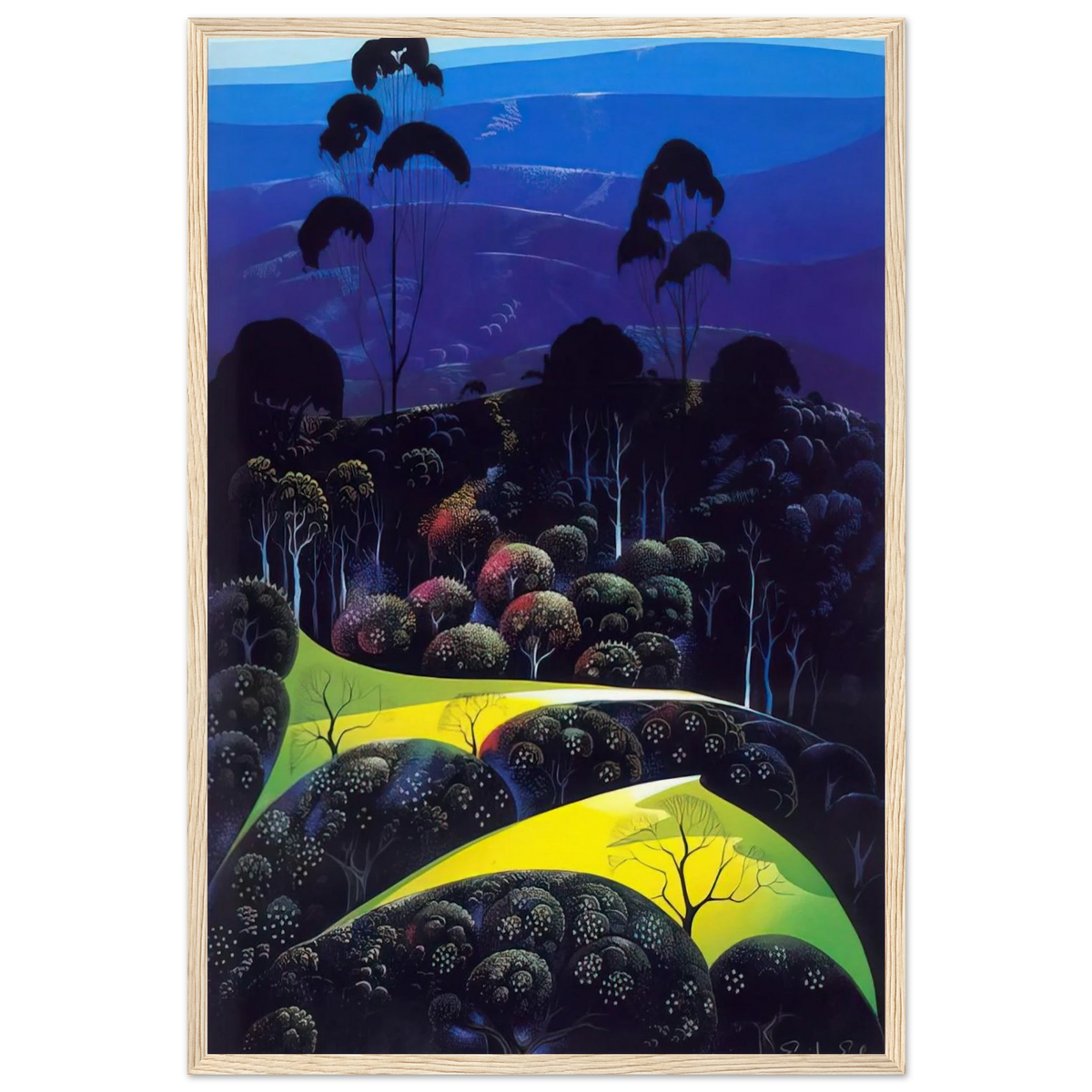 Inland from the Sea Framed Poster | Eyvind Earle Framed Prints Wall Art | Eyvind Earle Prints