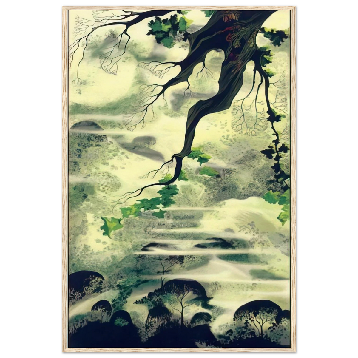Fog Bound Framed Poster | Eyvind Earle Framed Prints Wall Art | Eyvind Earle Prints