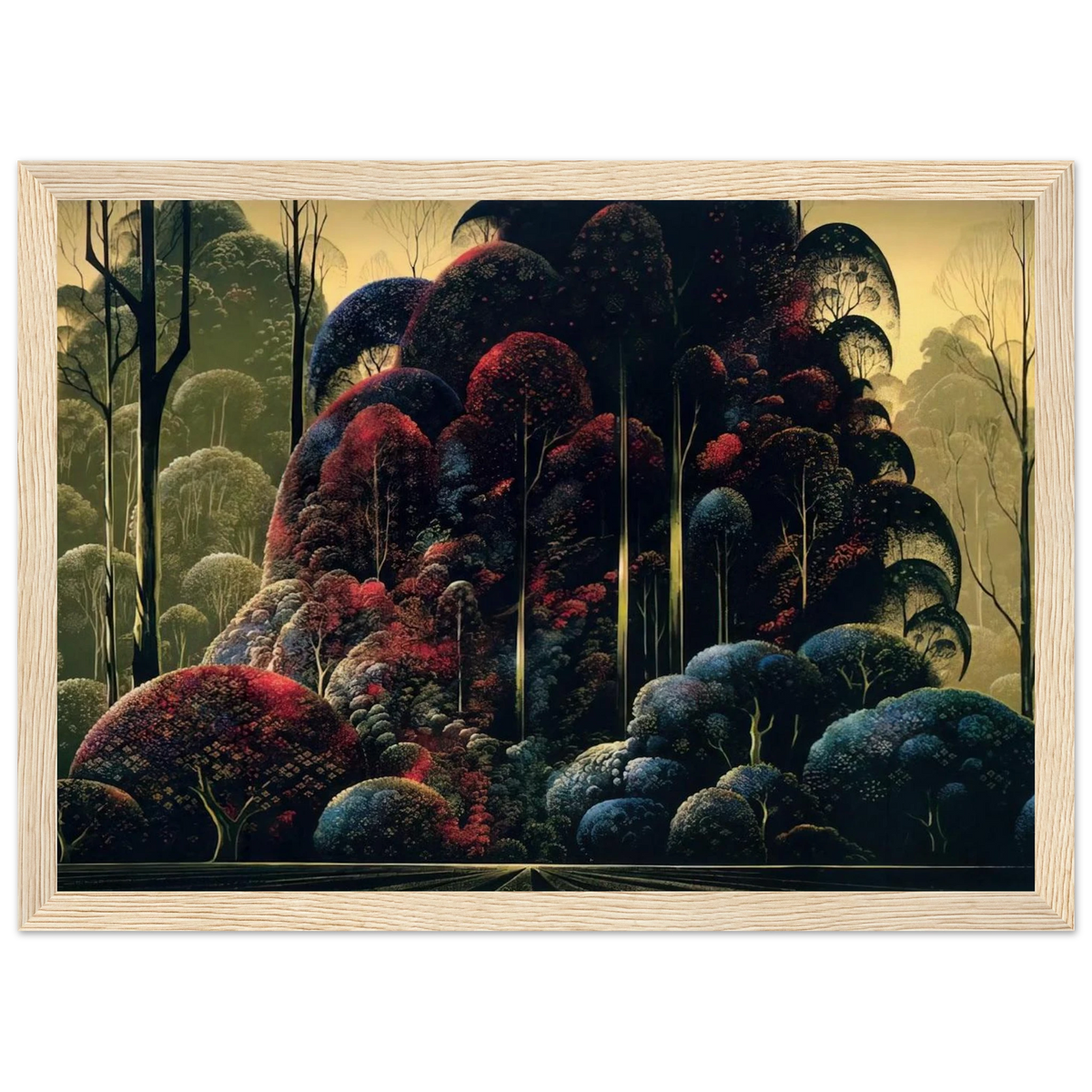 Wind Breaks Framed Poster | Eyvind Earle Framed Prints Wall Art | Eyvind Earle Prints