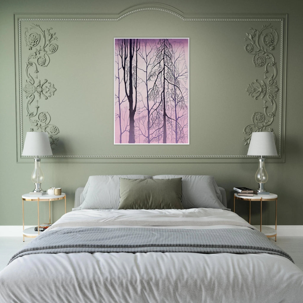 Winter woods Framed Poster | Eyvind Earle Framed Prints Wall Art | Eyvind Earle Prints