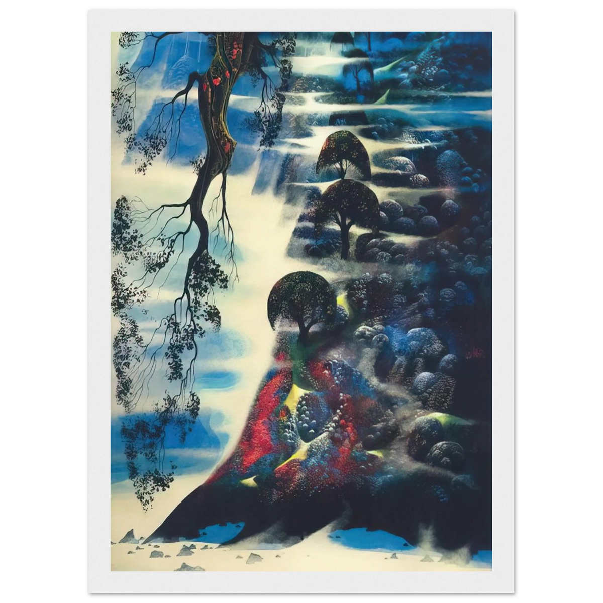 Summer Morning Mist Framed Poster | Eyvind Earle Framed Prints Wall Art | Eyvind Earle Prints