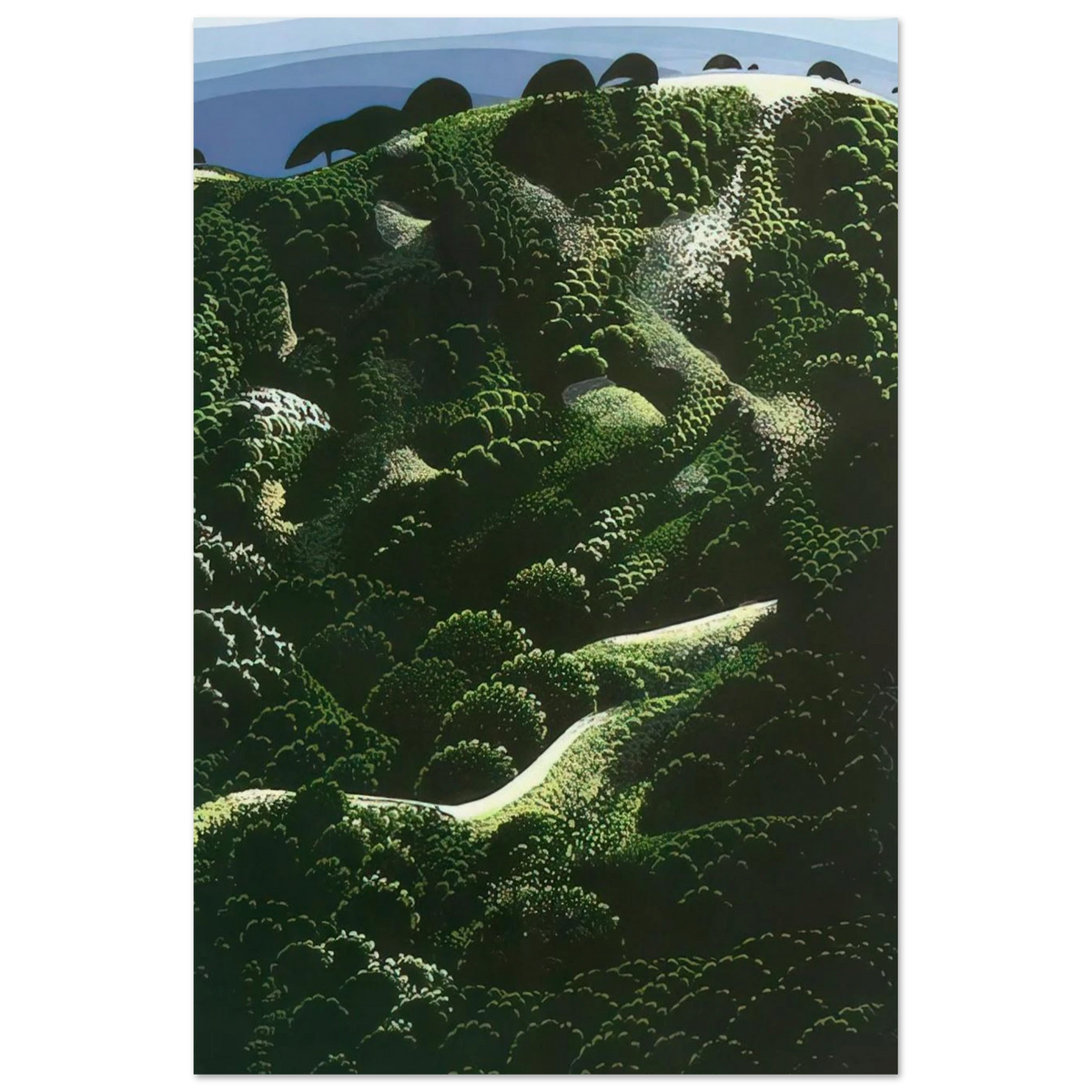 Santa Barbara Mountains Poster | Eyvind Earle Poster | Eyvind Earle Prints