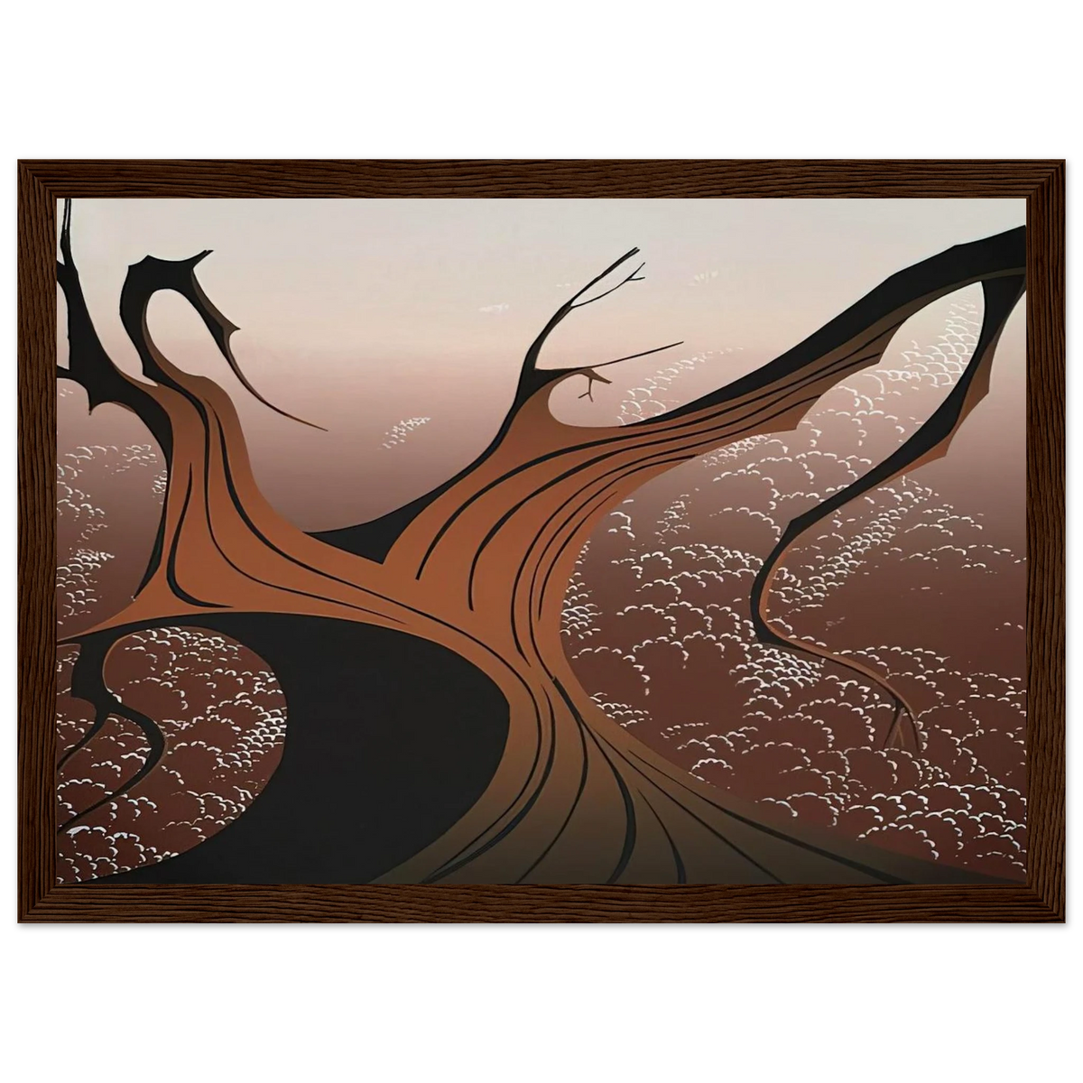 Brown Tree Framed Poster | Eyvind Earle Framed Prints Wall Art | Eyvind Earle Prints