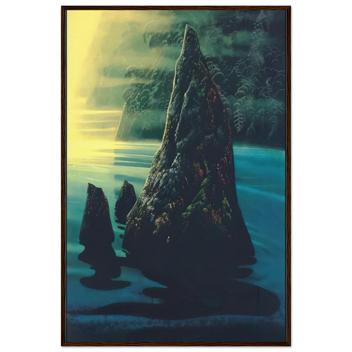 The Rock Framed Poster | Eyvind Earle Framed Prints Wall Art | Eyvind Earle Prints