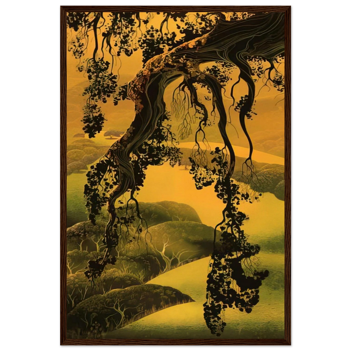 Yorktown Branch Framed Poster | Eyvind Earle Framed Prints Wall Art | Eyvind Earle Prints