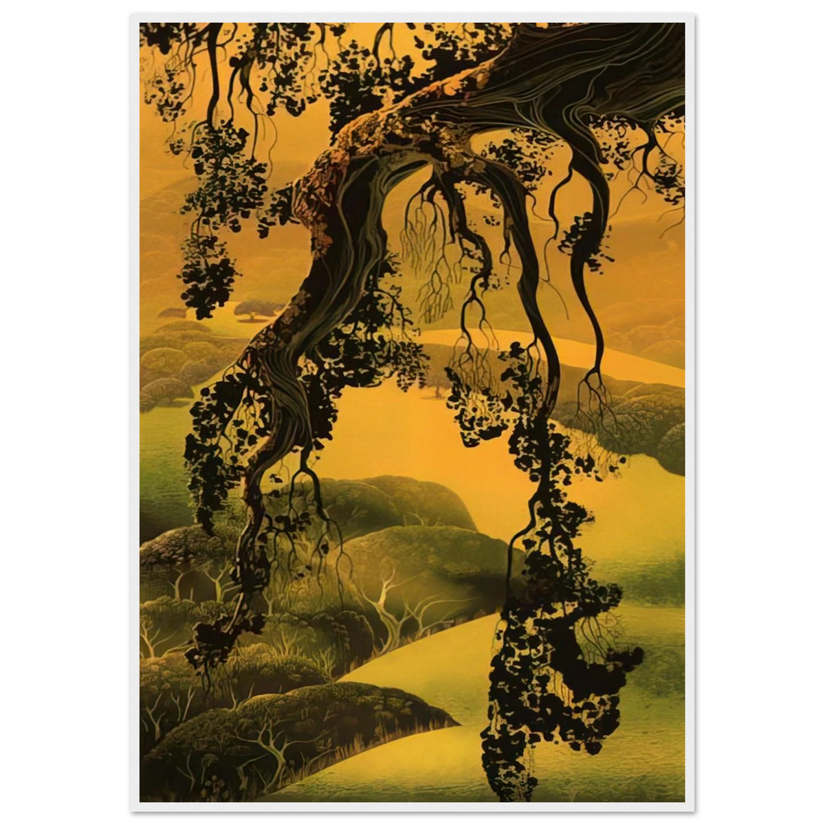 Yorktown Branch Framed Poster | Eyvind Earle Framed Prints Wall Art | Eyvind Earle Prints