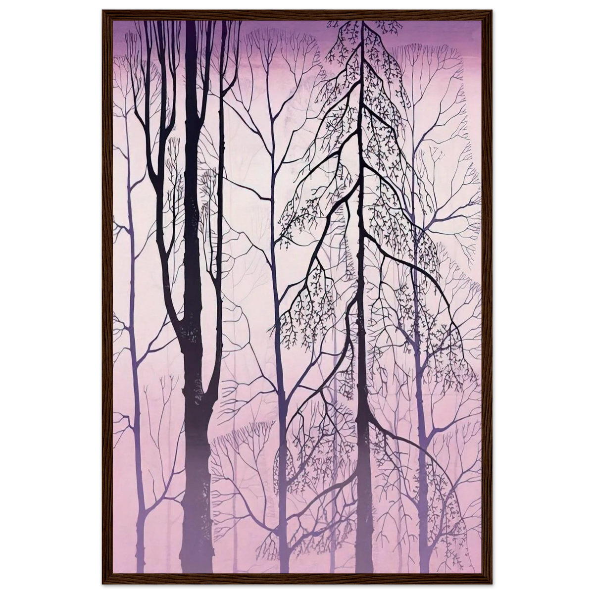 Winter woods Framed Poster | Eyvind Earle Framed Prints Wall Art | Eyvind Earle Prints