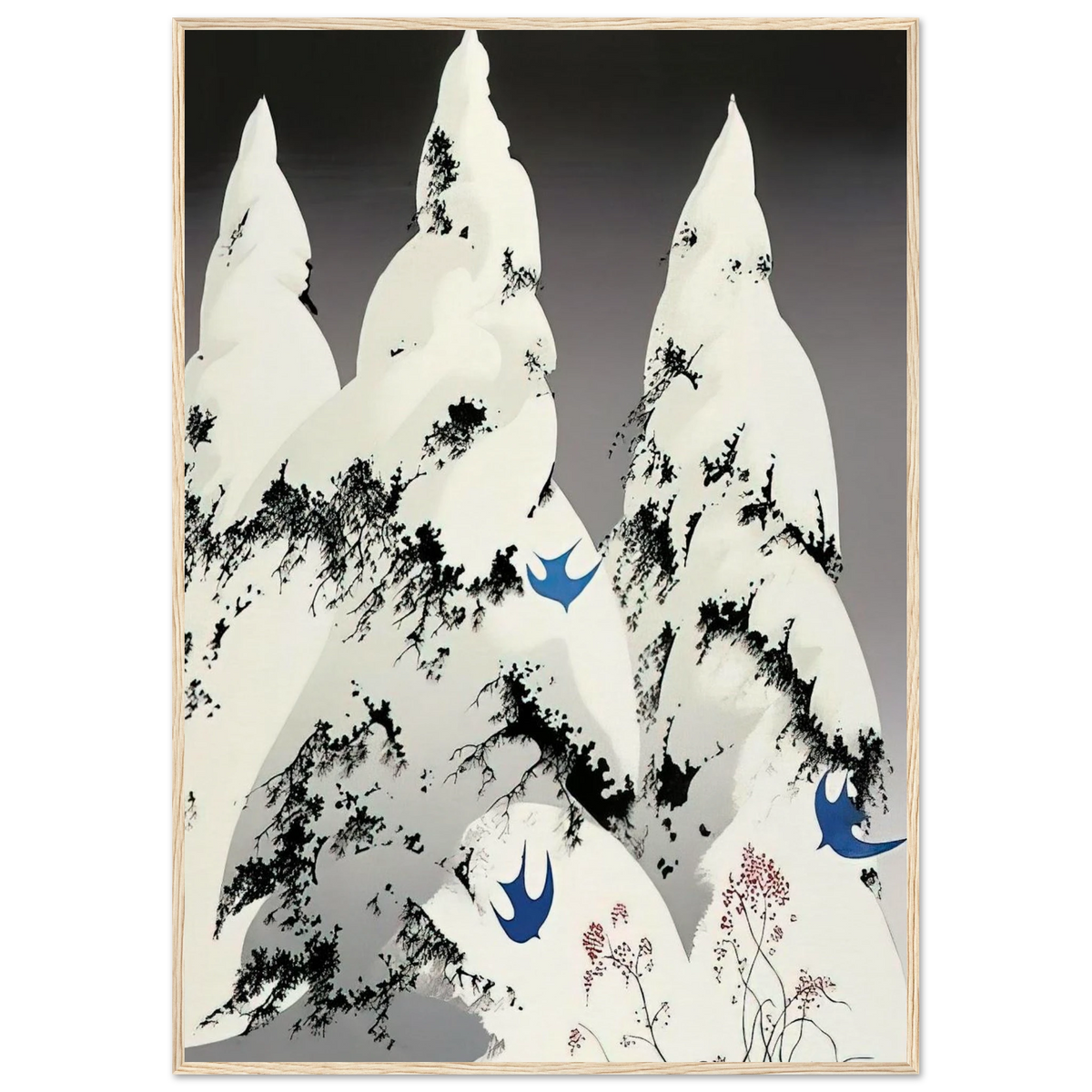 Winter Pine Framed Poster | Eyvind Earle Framed Prints Wall Art | Eyvind Earle Prints