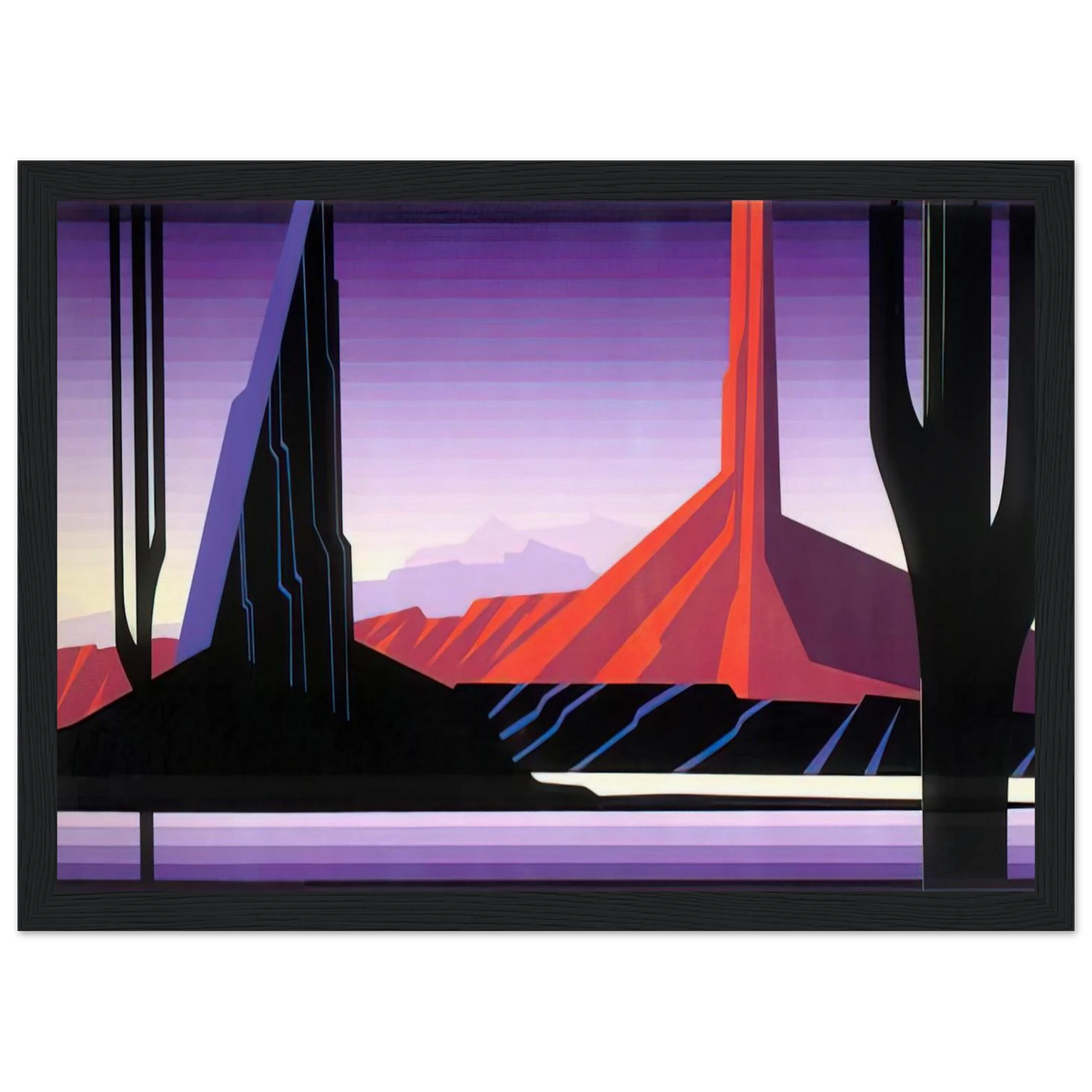 Beneath A Silent Sky Framed Poster | Eyvind Earle Framed Prints Wall Art | Eyvind Earle Prints
