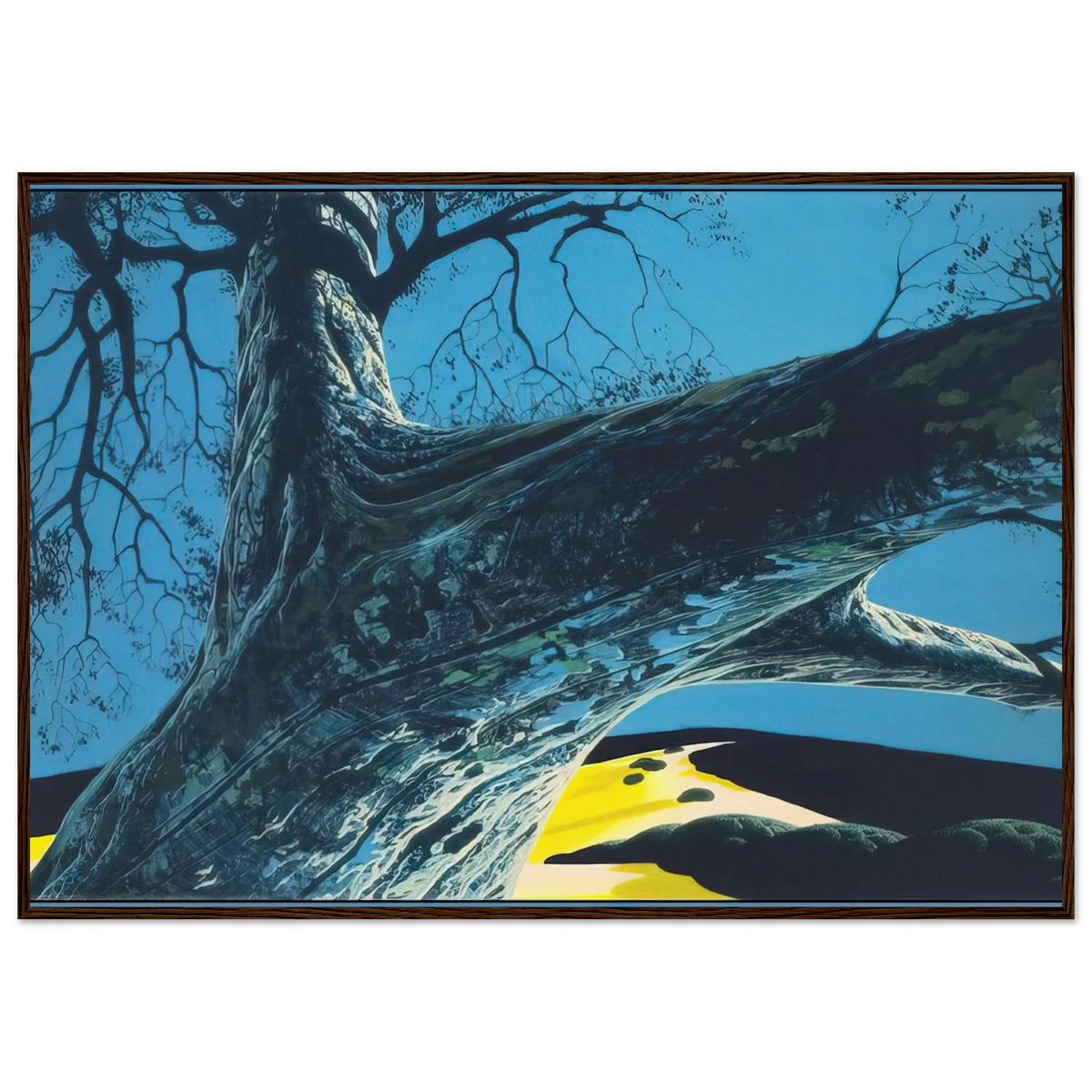 Distant Meadow Framed Poster | Eyvind Earle Framed Prints Wall Art | Eyvind Earle Prints