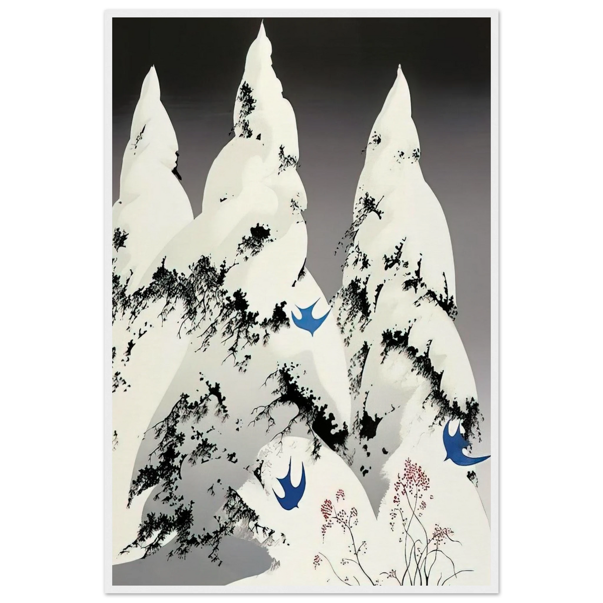 Winter Pine Framed Poster | Eyvind Earle Framed Prints Wall Art | Eyvind Earle Prints