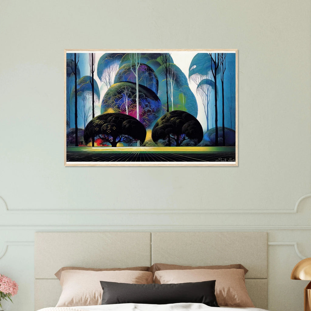 Green Forest Framed Poster | Eyvind Earle Framed Prints Wall Art | Eyvind Earle Prints