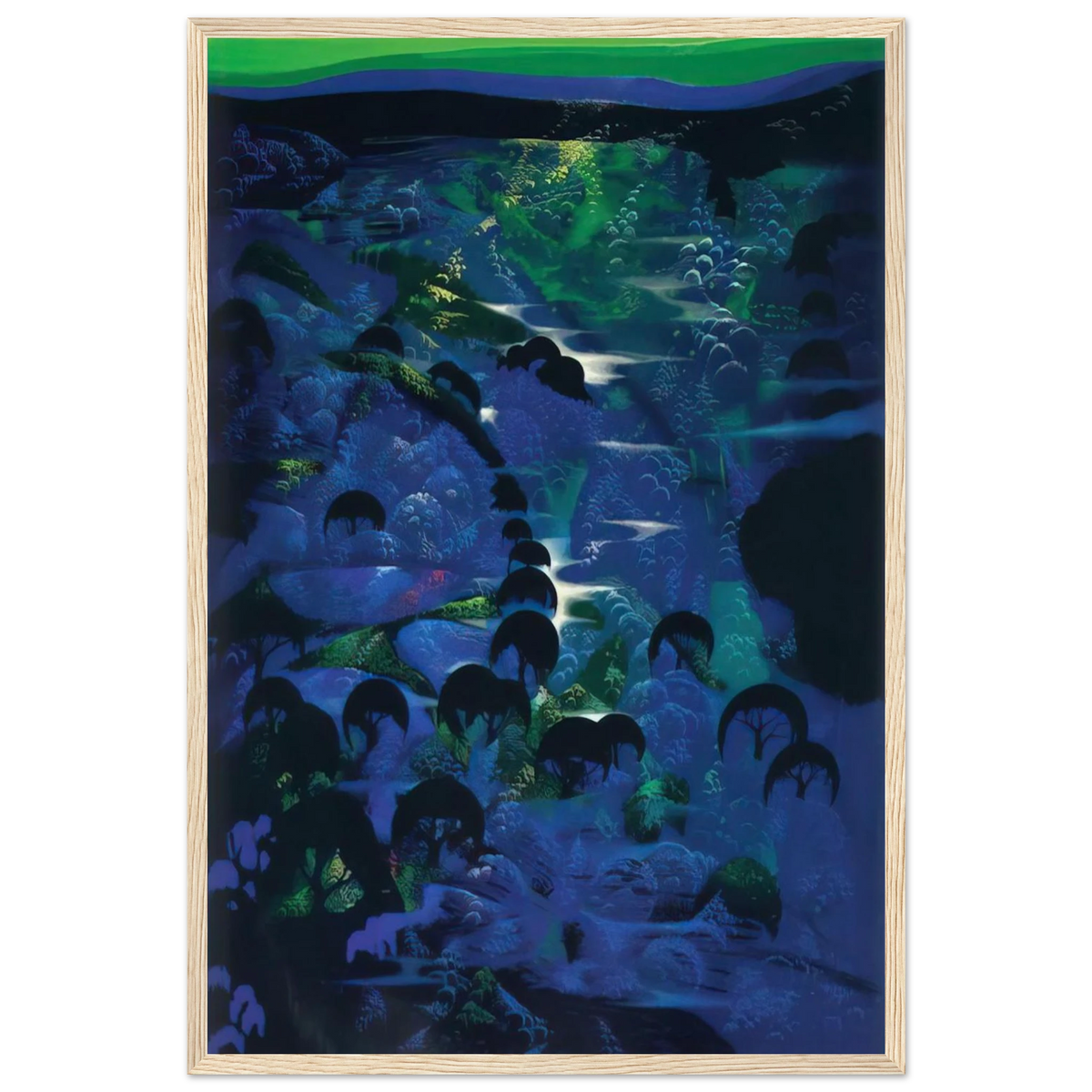 Beneath an Emerald Sky Framed Poster | Eyvind Earle Framed Prints Wall Art | Eyvind Earle Prints