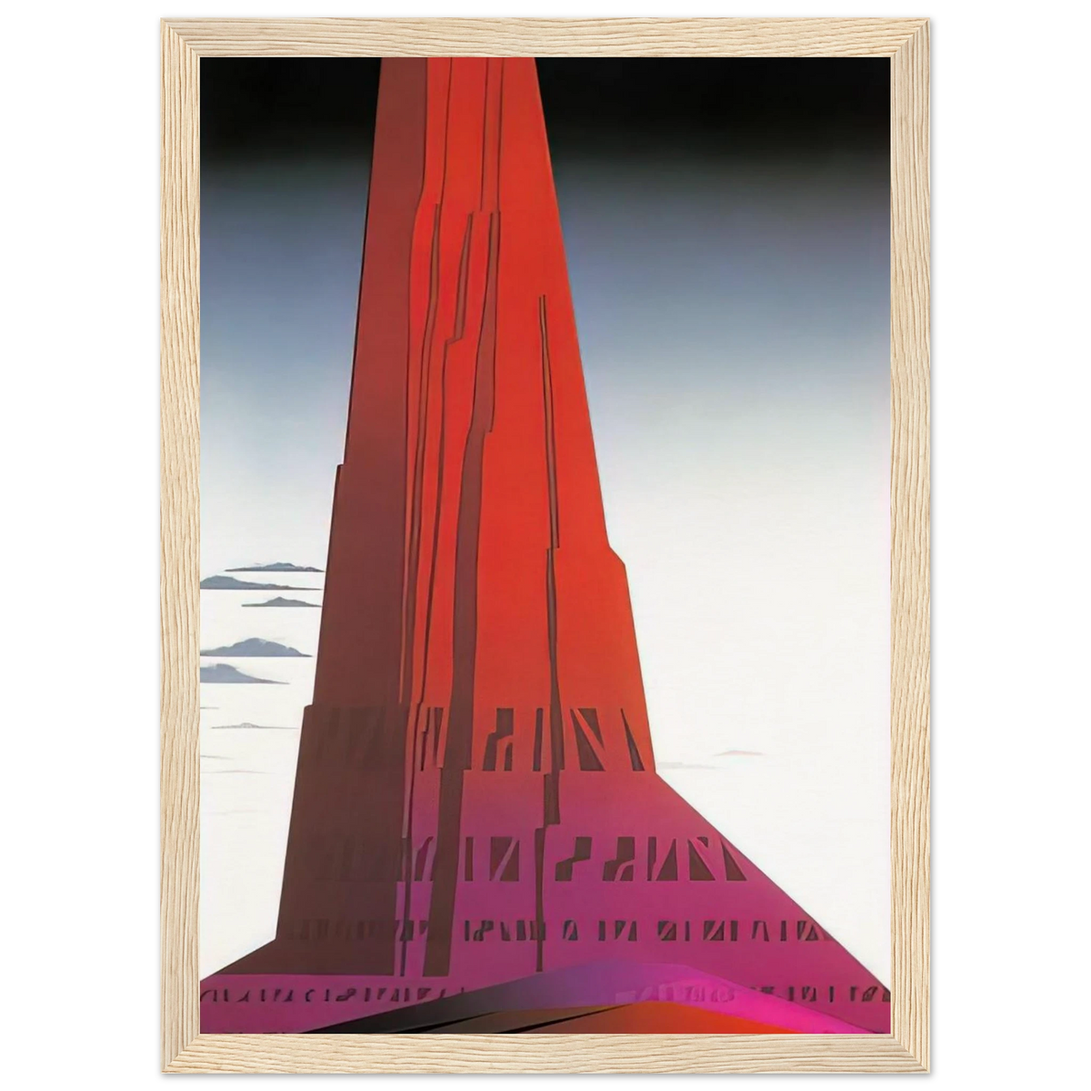 Desert Skyscraper Framed Poster | Eyvind Earle Framed Prints Wall Art | Eyvind Earle Prints