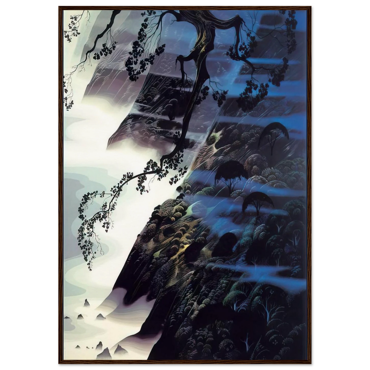 Sea Wind and Fog Framed Poster | Eyvind Earle Framed Prints Wall Art | Eyvind Earle Prints