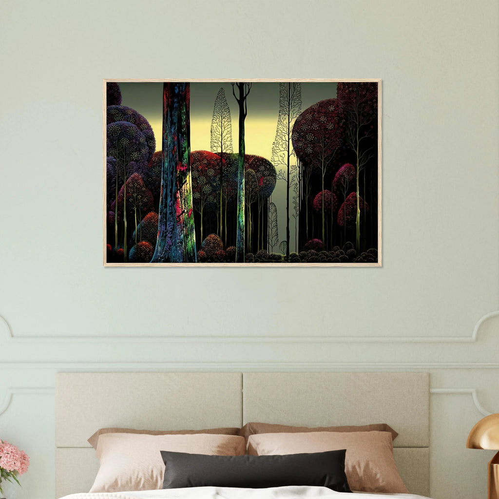 Gothic Forest Framed Poster | Eyvind Earle Framed Prints Wall Art | Eyvind Earle Prints