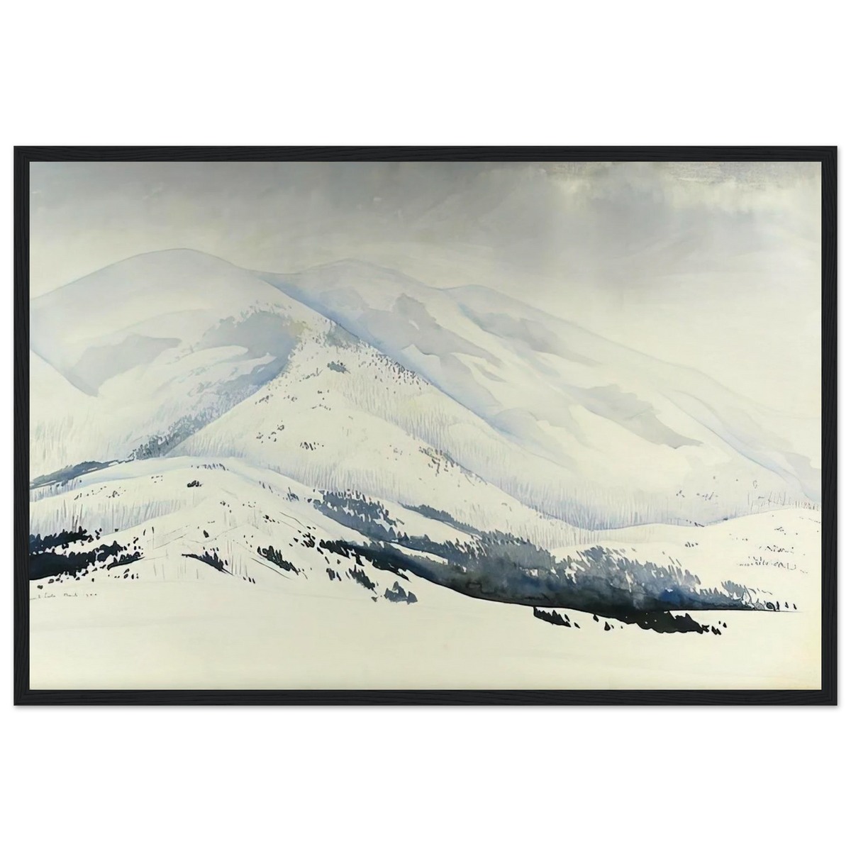 Snowy Mountain Framed Poster | Eyvind Earle Framed Prints Wall Art | Eyvind Earle Prints