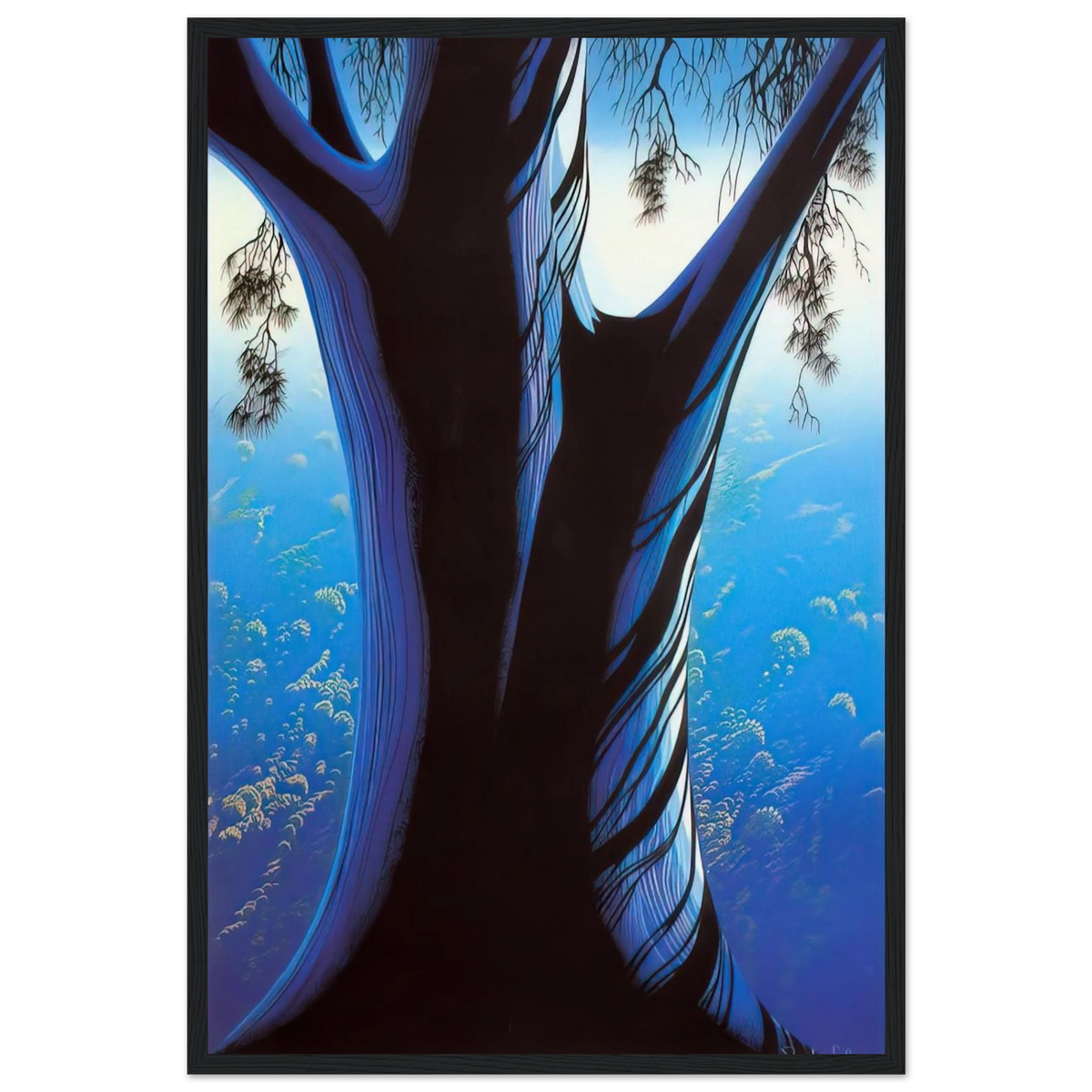 Blue Pine Framed Poster | Eyvind Earle Framed Prints Wall Art | Eyvind Earle Prints